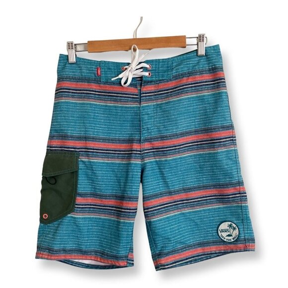 VANS Off The Wall Striped Surf Shorts Swim Trunks Board Shorts Men's Size 28 - Picture 1 of 11
